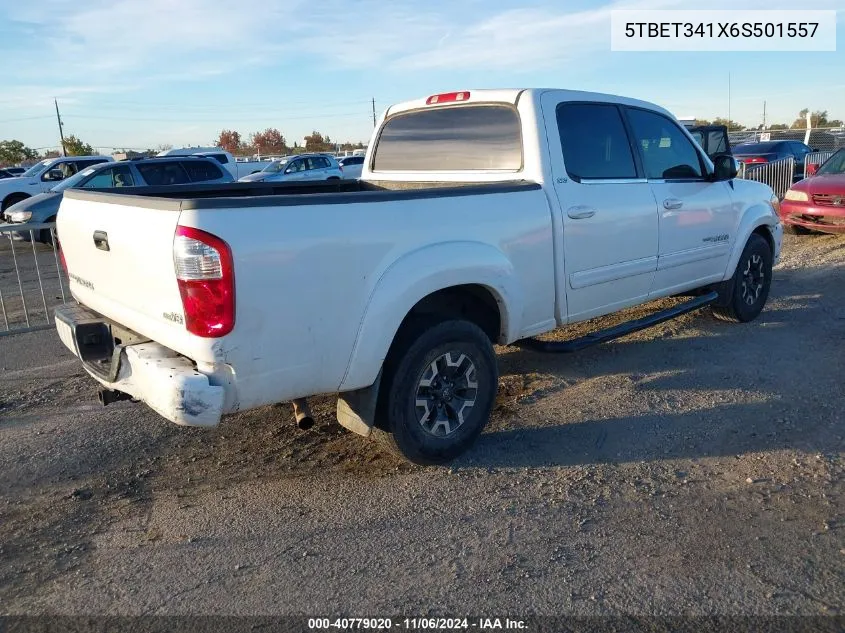 2006 Toyota Tundra Sr5 V8 VIN: 5TBET341X6S501557 Lot: 40779020