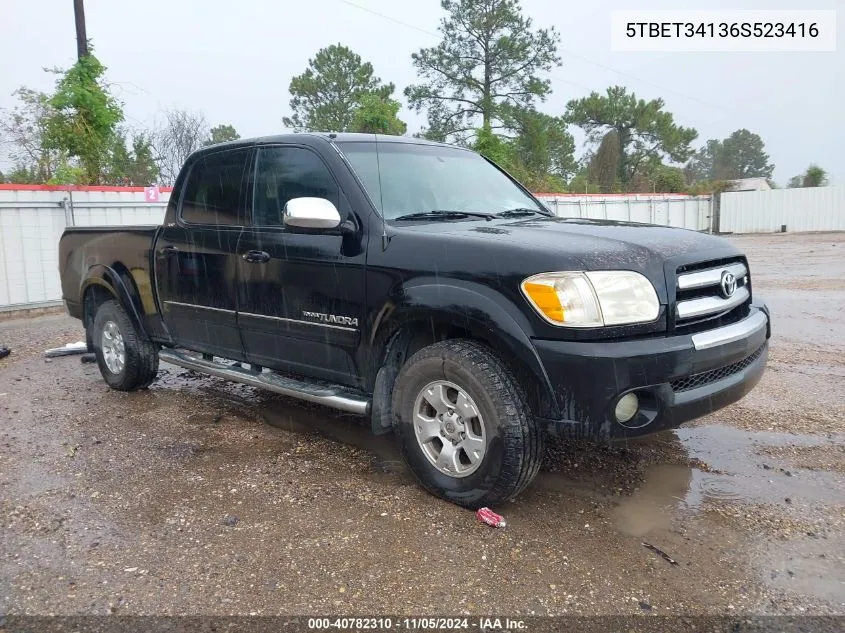 2006 Toyota Tundra Sr5 V8 VIN: 5TBET34136S523416 Lot: 40782310