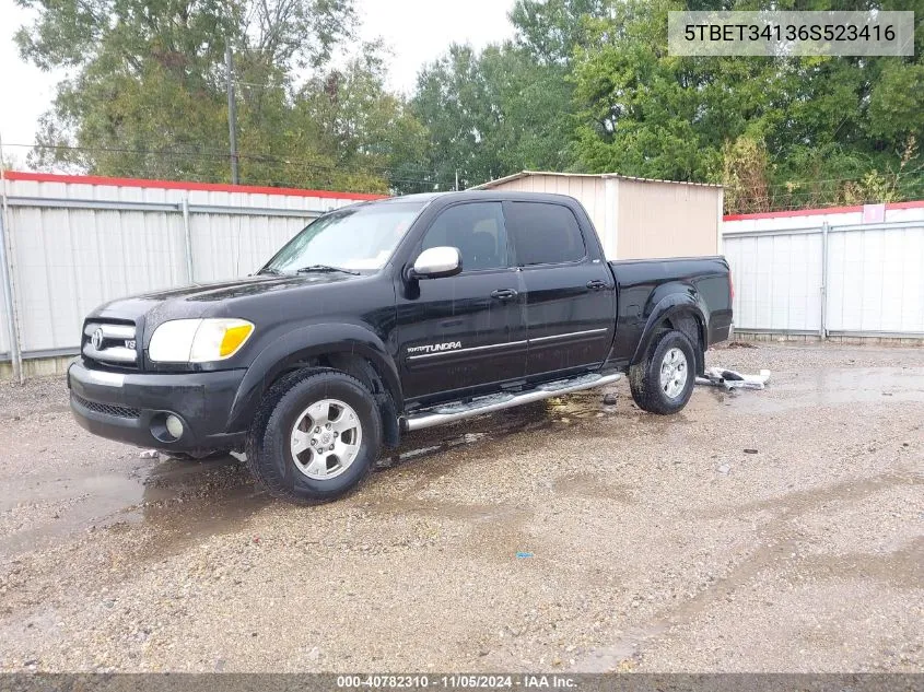 2006 Toyota Tundra Sr5 V8 VIN: 5TBET34136S523416 Lot: 40782310