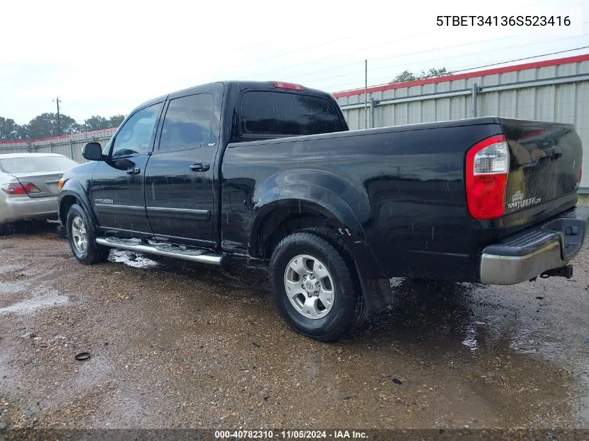 2006 Toyota Tundra Sr5 V8 VIN: 5TBET34136S523416 Lot: 40782310