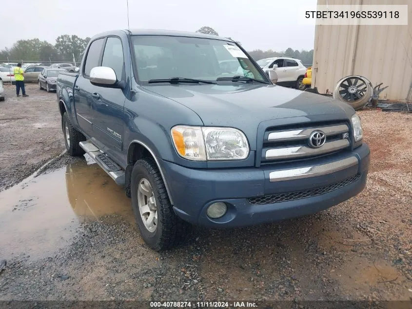 2006 Toyota Tundra Sr5 V8 VIN: 5TBET34196S539118 Lot: 40788274