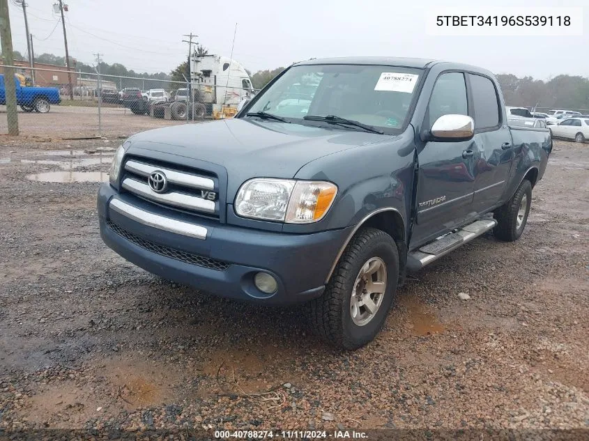 2006 Toyota Tundra Sr5 V8 VIN: 5TBET34196S539118 Lot: 40788274