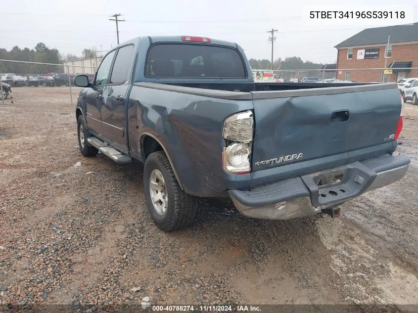 2006 Toyota Tundra Sr5 V8 VIN: 5TBET34196S539118 Lot: 40788274