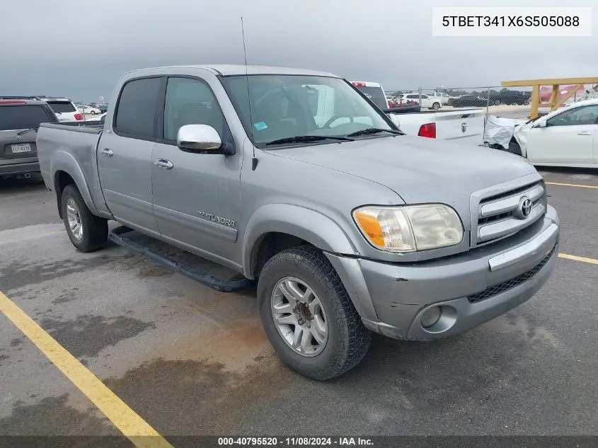 2006 Toyota Tundra Sr5 V8 VIN: 5TBET341X6S505088 Lot: 40795520