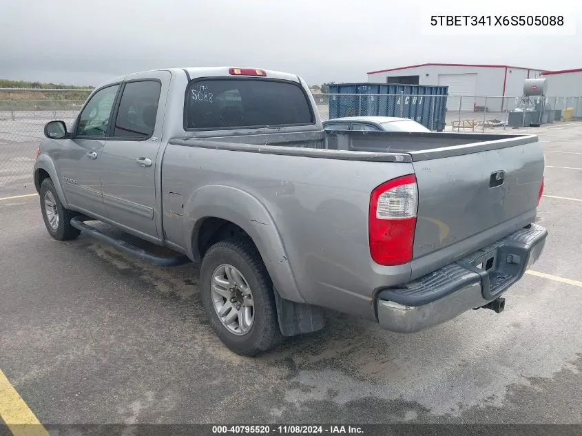 2006 Toyota Tundra Sr5 V8 VIN: 5TBET341X6S505088 Lot: 40795520