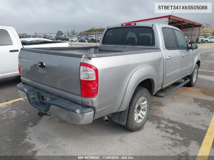 2006 Toyota Tundra Sr5 V8 VIN: 5TBET341X6S505088 Lot: 40795520