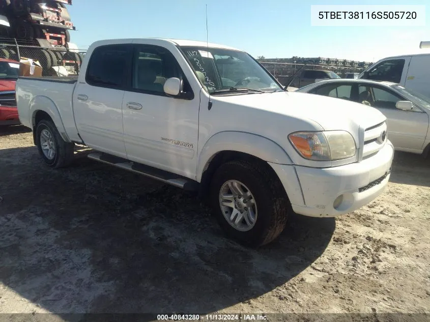 5TBET38116S505720 2006 Toyota Tundra Limited V8