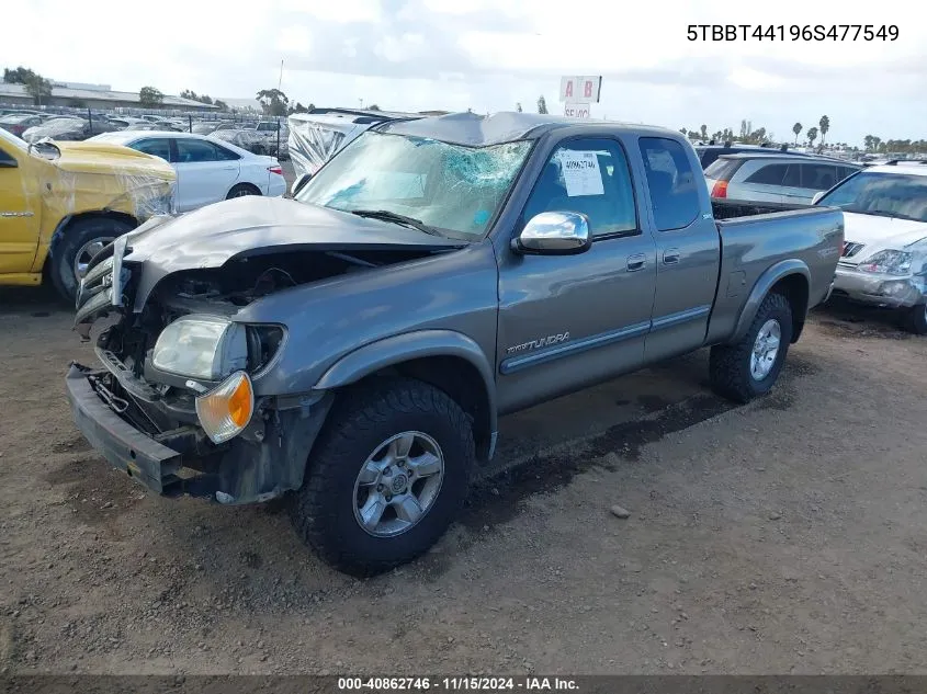 2006 Toyota Tundra Sr5 V8 VIN: 5TBBT44196S477549 Lot: 40862746