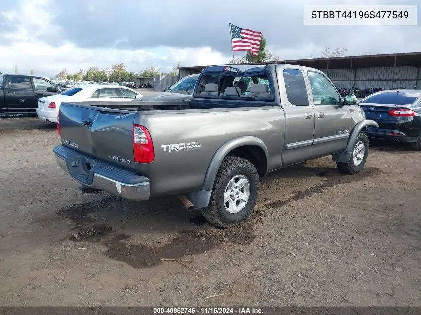 2006 Toyota Tundra Sr5 V8 VIN: 5TBBT44196S477549 Lot: 40862746