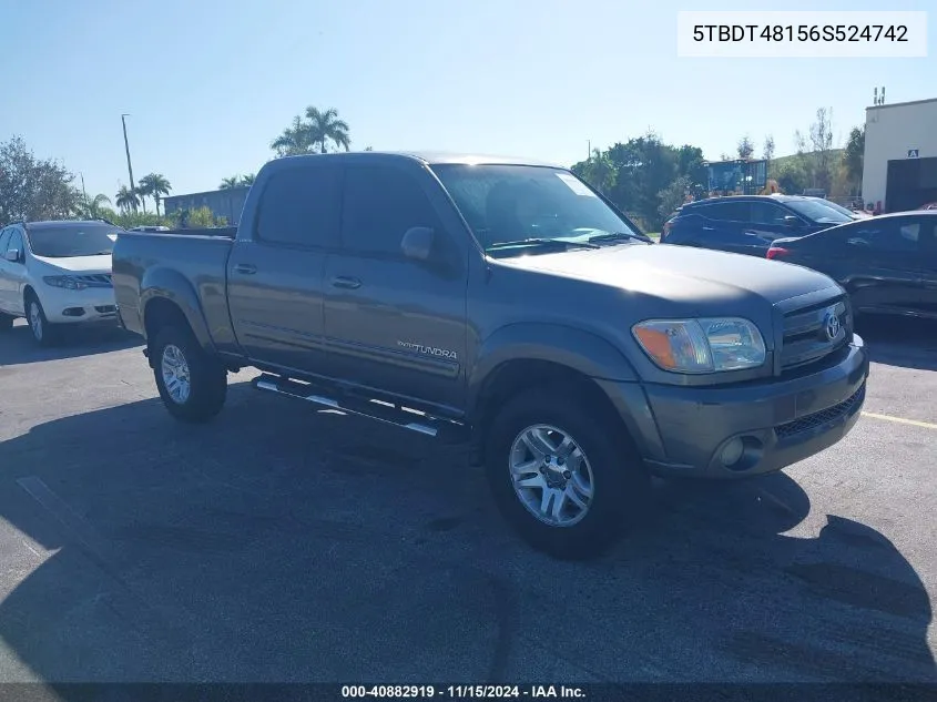 2006 Toyota Tundra Limited V8 VIN: 5TBDT48156S524742 Lot: 40882919