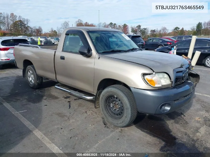 2006 Toyota Tundra VIN: 5TBJU32176S465549 Lot: 40883925