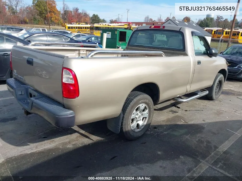 2006 Toyota Tundra VIN: 5TBJU32176S465549 Lot: 40883925