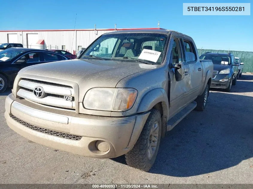 2006 Toyota Tundra Sr5 V8 VIN: 5TBET34196S550281 Lot: 40900937