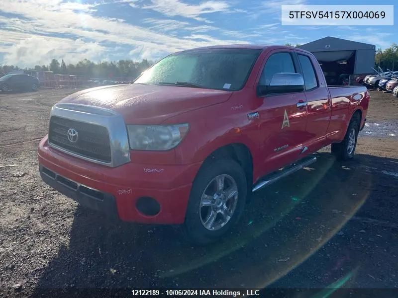 2007 Toyota Tundra Double Cab Sr5 VIN: 5TFSV54157X004069 Lot: 12122189