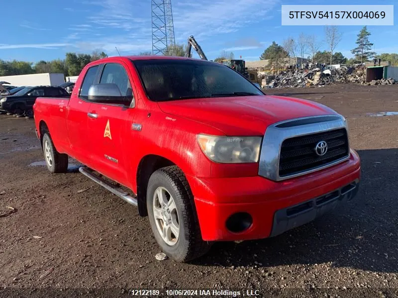 2007 Toyota Tundra Double Cab Sr5 VIN: 5TFSV54157X004069 Lot: 12122189