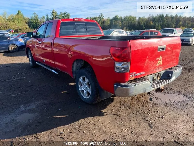 2007 Toyota Tundra Double Cab Sr5 VIN: 5TFSV54157X004069 Lot: 12122189