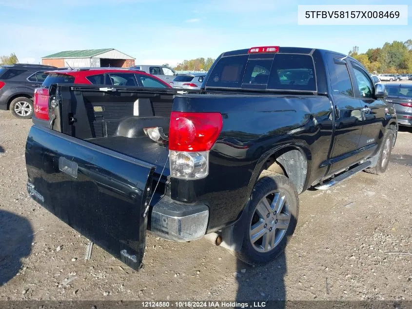 2007 Toyota Tundra Limited 5.7L V8 VIN: 5TFBV58157X008469 Lot: 12124580