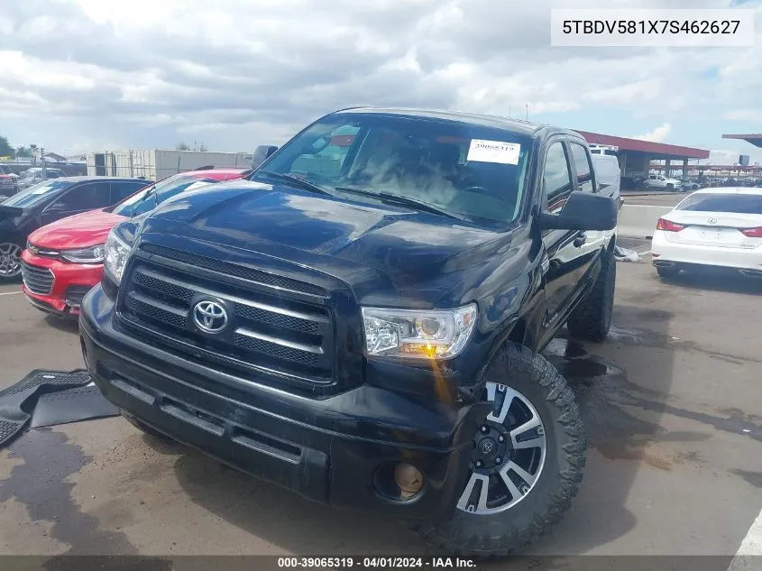 2007 Toyota Tundra Limited 5.7L V8 VIN: 5TBDV581X7S462627 Lot: 39065319