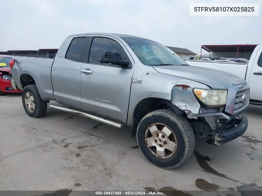 5TFRV58107X025825 2007 Toyota Tundra Limited 5.7L V8