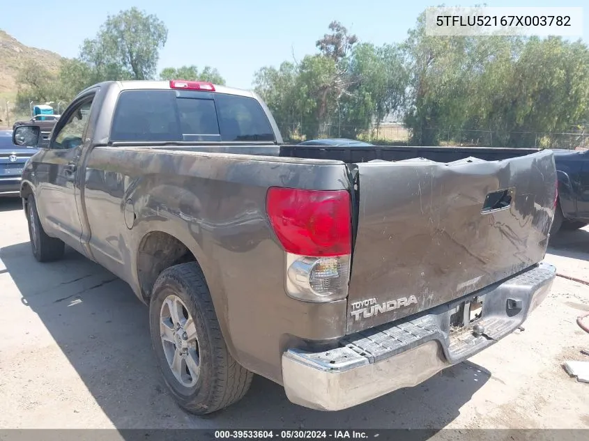 2007 Toyota Tundra Base V6 VIN: 5TFLU52167X003782 Lot: 39533604