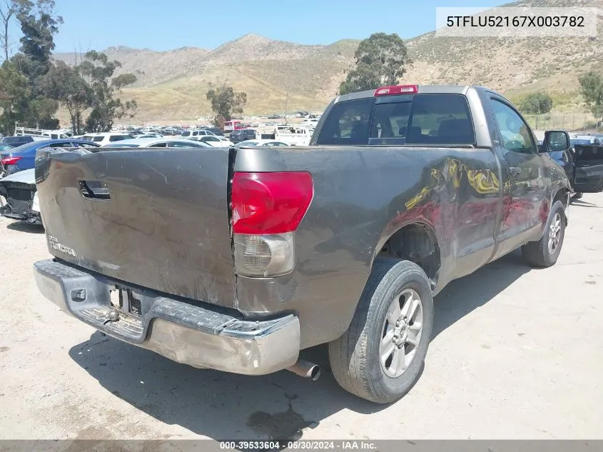 2007 Toyota Tundra Base V6 VIN: 5TFLU52167X003782 Lot: 39533604