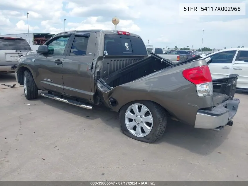 2007 Toyota Tundra Sr5 4.7L V8 VIN: 5TFRT54117X002968 Lot: 39865547