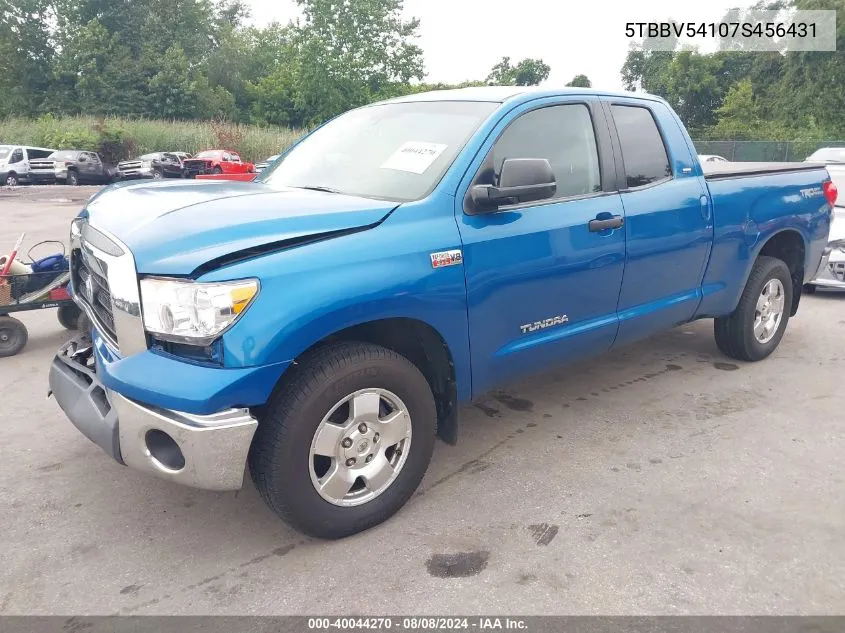 2007 Toyota Tundra Sr5 5.7L V8 VIN: 5TBBV54107S456431 Lot: 40044270