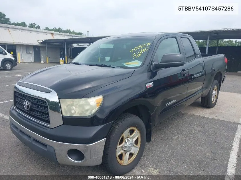 5TBBV54107S457286 2007 Toyota Tundra Sr5 5.7L V8