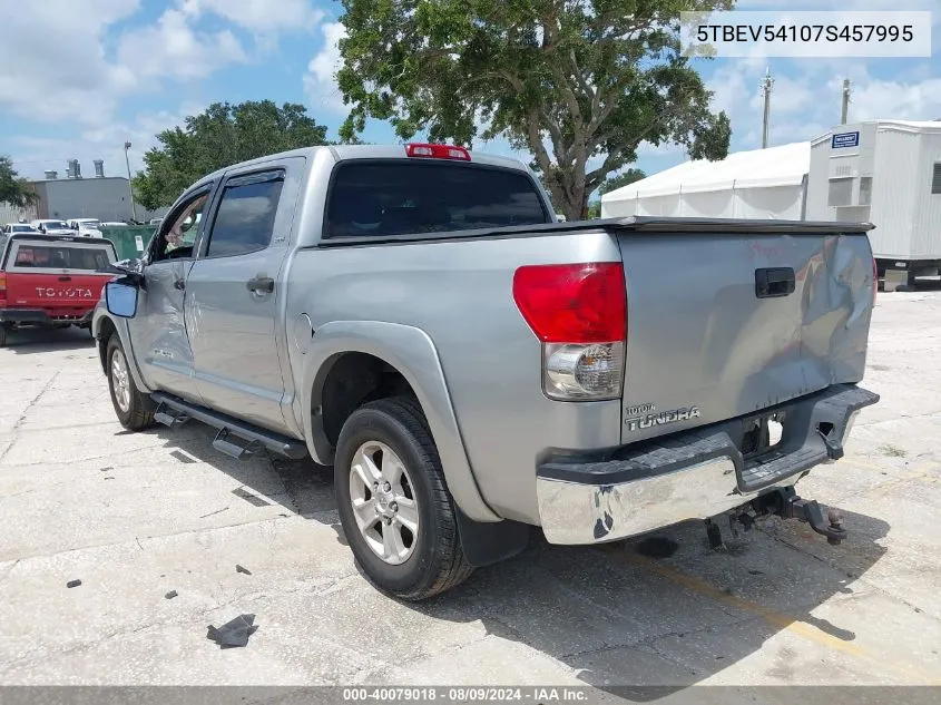 2007 Toyota Tundra Sr5 5.7L V8 VIN: 5TBEV54107S457995 Lot: 40079018