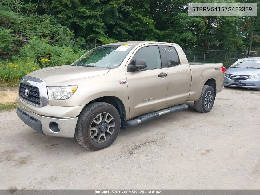 2007 Toyota Tundra Sr5 V8 VIN: 5TBRV54157S453359 Lot: 40105761