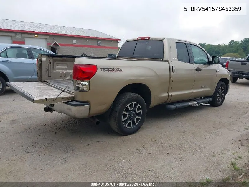 2007 Toyota Tundra Sr5 V8 VIN: 5TBRV54157S453359 Lot: 40105761