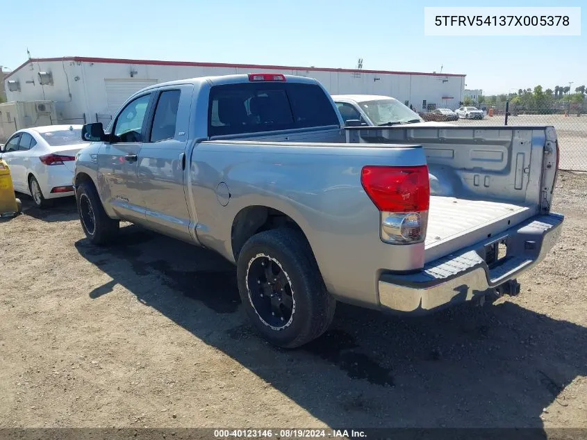 2007 Toyota Tundra Sr5 V8 VIN: 5TFRV54137X005378 Lot: 40123146