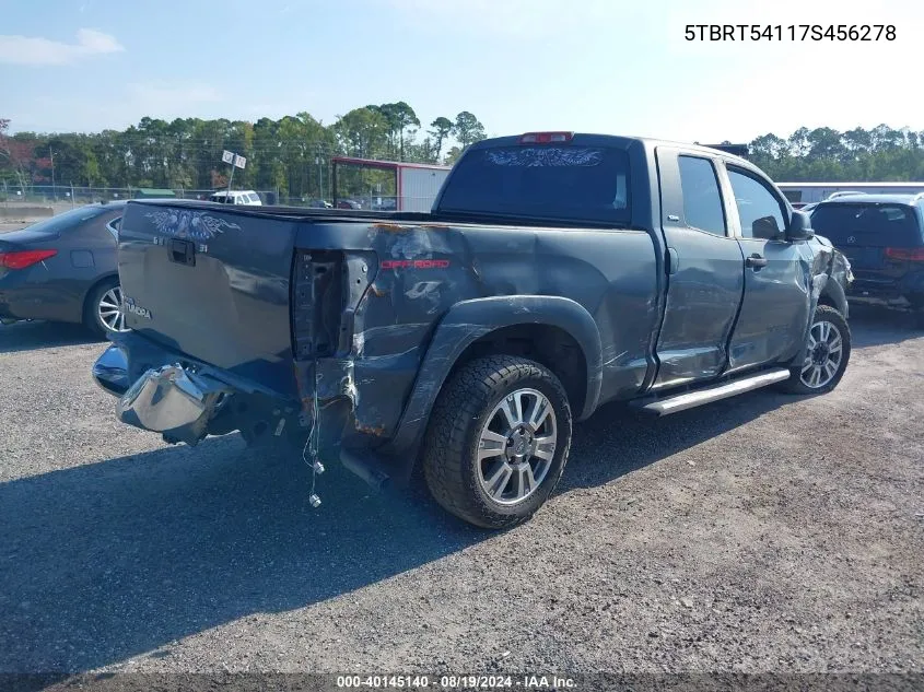 2007 Toyota Tundra Sr5 4.7L V8 VIN: 5TBRT54117S456278 Lot: 40145140