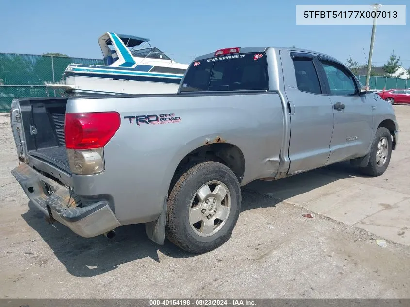 2007 Toyota Tundra Sr5 4.7L V8 VIN: 5TFBT54177X007013 Lot: 40154198