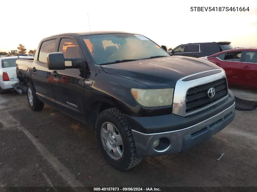 2007 Toyota Tundra Crewmax Sr5 VIN: 5TBEV54187S461664 Lot: 40157673