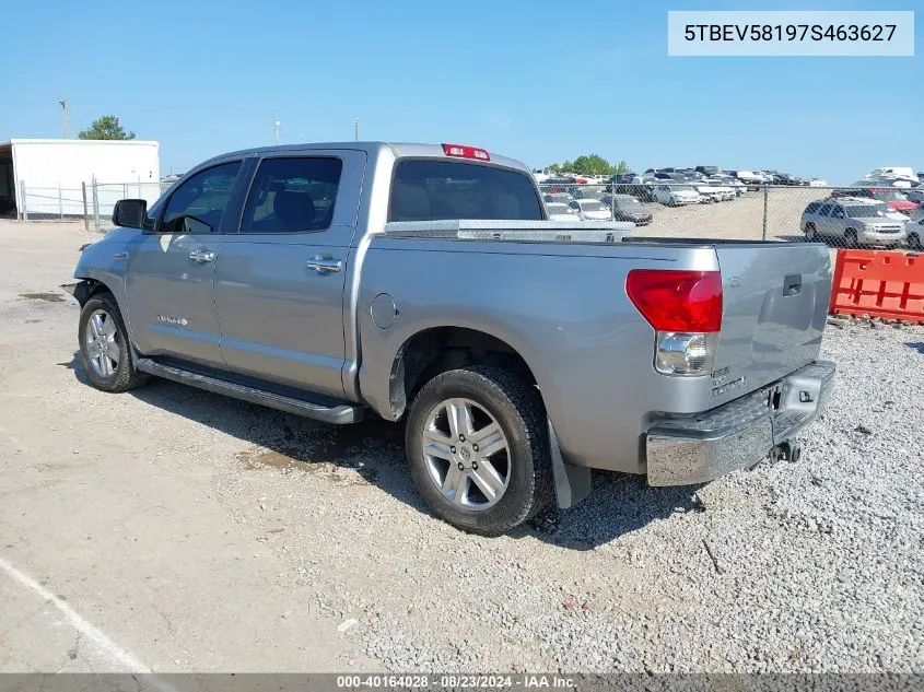 2007 Toyota Tundra Limited 5.7L V8 VIN: 5TBEV58197S463627 Lot: 40164028