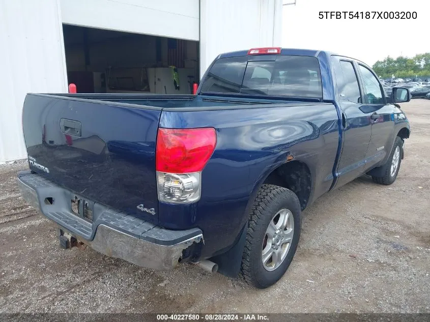 2007 Toyota Tundra Sr5 4.7L V8 VIN: 5TFBT54187X003200 Lot: 40227580