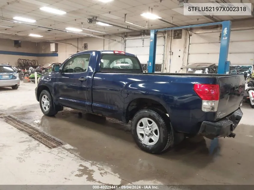 2007 Toyota Tundra Base V6 VIN: 5TFLU52197X002318 Lot: 40229441