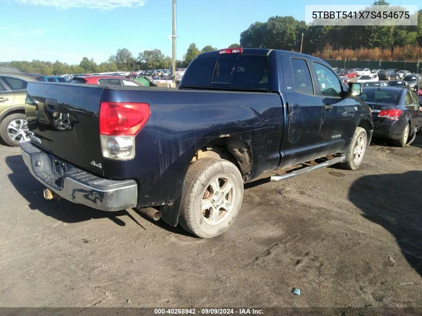 5TBBT541X7S454675 2007 Toyota Tundra Sr5 4.7L V8