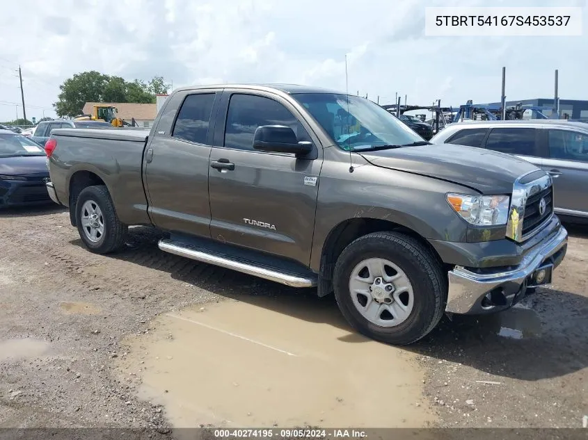 2007 Toyota Tundra Sr5 4.7L V8 VIN: 5TBRT54167S453537 Lot: 40274195