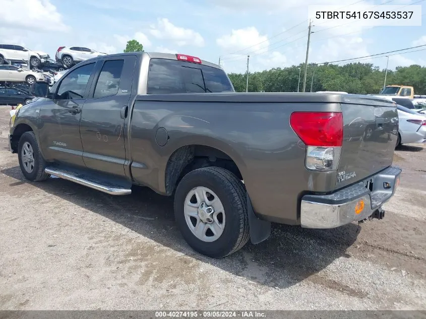 2007 Toyota Tundra Sr5 4.7L V8 VIN: 5TBRT54167S453537 Lot: 40274195