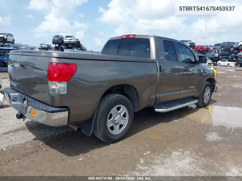 2007 Toyota Tundra Sr5 4.7L V8 VIN: 5TBRT54167S453537 Lot: 40274195