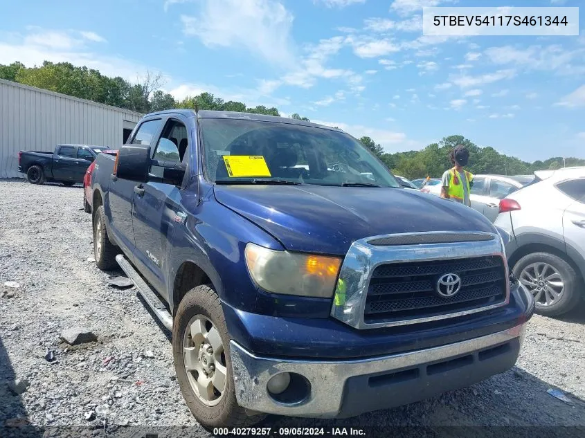 2007 Toyota Tundra Sr5 5.7L V8 VIN: 5TBEV54117S461344 Lot: 40279257