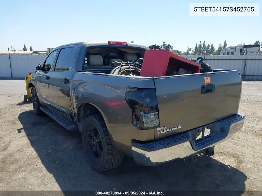 5TBET54157S452765 2007 Toyota Tundra Sr5 4.7L V8