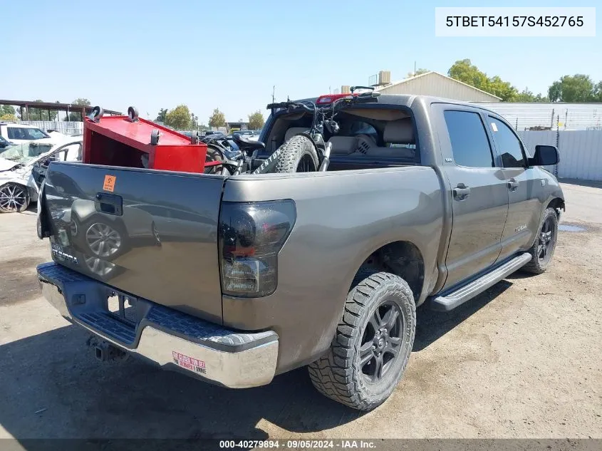 5TBET54157S452765 2007 Toyota Tundra Sr5 4.7L V8