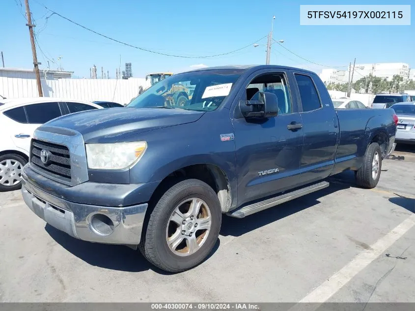 2007 Toyota Tundra Double Cab Sr5 VIN: 5TFSV54197X002115 Lot: 40300074