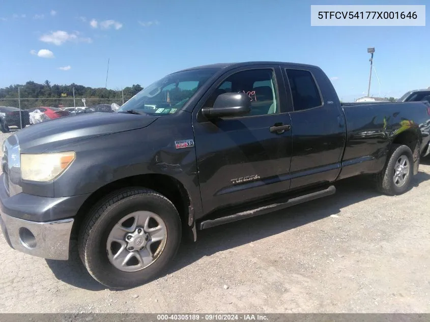 2007 Toyota Tundra Sr5 5.7L V8 VIN: 5TFCV54177X001646 Lot: 40305189