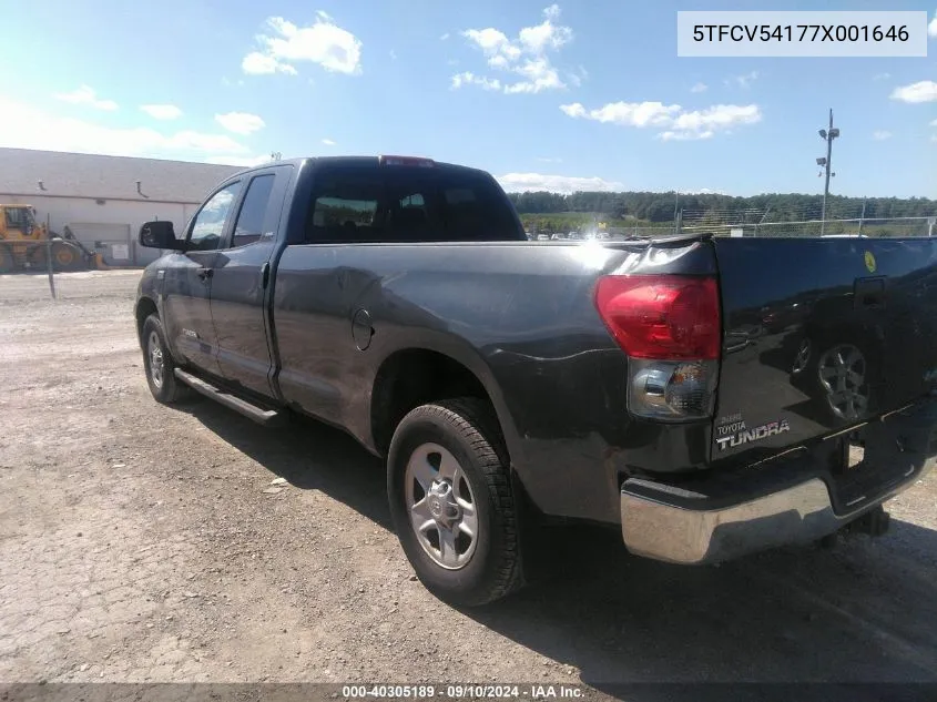 2007 Toyota Tundra Sr5 5.7L V8 VIN: 5TFCV54177X001646 Lot: 40305189