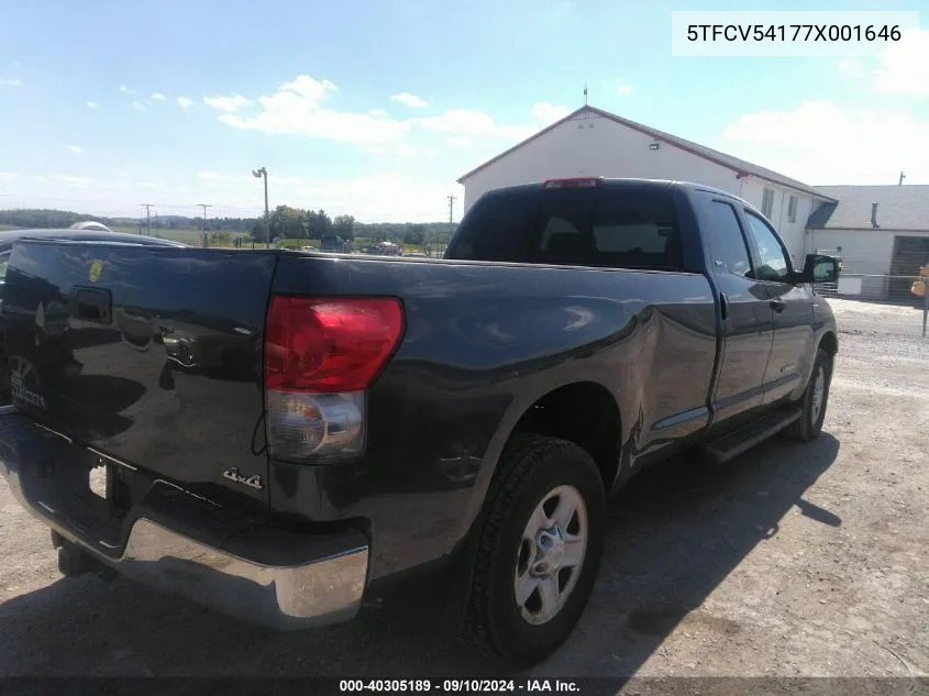 2007 Toyota Tundra Sr5 5.7L V8 VIN: 5TFCV54177X001646 Lot: 40305189