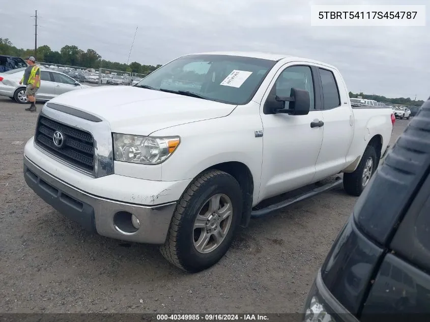 2007 Toyota Tundra Sr5 4.7L V8 VIN: 5TBRT54117S454787 Lot: 40349985